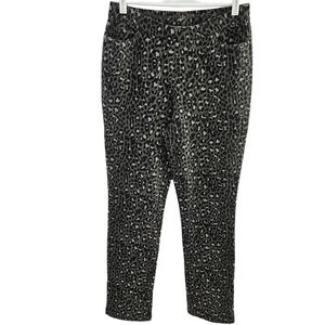 Denim & Co. Women's Leopard Print Pull-On Casual Pants Size 8